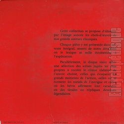 [Pochette de Pierre Corneille -  Horace  (DOCUMENT) - verso]