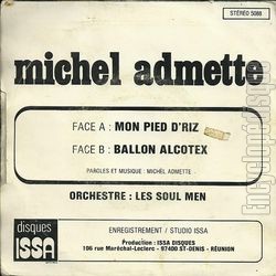 [Pochette de Mon pied d’riz (Michel ADMETTE) - verso]