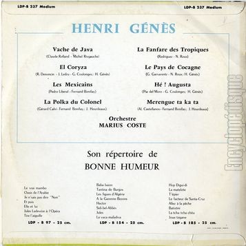 [Pochette de Vache de java (Henri GNS) - verso]