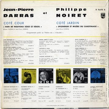 [Pochette de Ct cour - Ct jardin (Jean-Pierre DARRAS et Philippe NOIRET ) - verso]