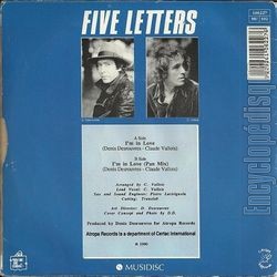 [Pochette de I’m in love (FIVE LETTERS) - verso]