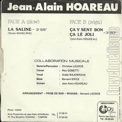 [Pochette de La saline / a y sent bon, a l joli (Jean-Allain HOAREAU) - verso]