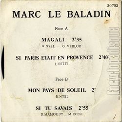 [Pochette de Magali (MARC LE BALADIN) - verso]