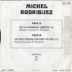 [Pochette de On la nommait libert (Michel RODRIGUEZ) - verso]