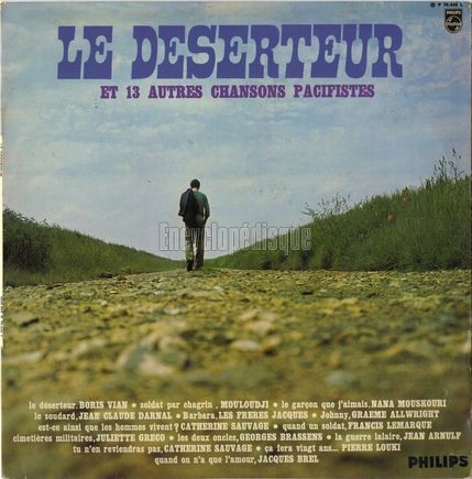 [Pochette de Le dserteur et 13 autres chansons pacifistes (COMPILATION)]