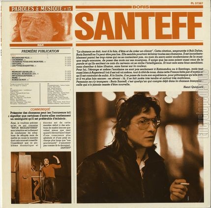 [Pochette de Paroles et musique n 13 (Boris SANTEFF)]