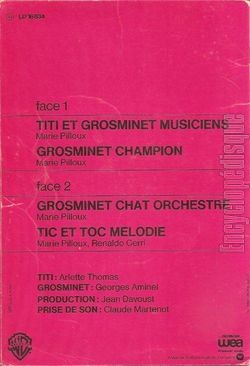 [Pochette de Titi et Grosminet musiciens (TITI et GROSMINET) - verso]