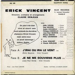 [Pochette de J’irai o ira le vent (rick VINCENT) - verso]