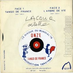 [Pochette de Tango de France (ONZE) - verso]