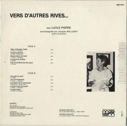 [Pochette de Vers d’autres rives… (Lucile PIERRE) - verso]