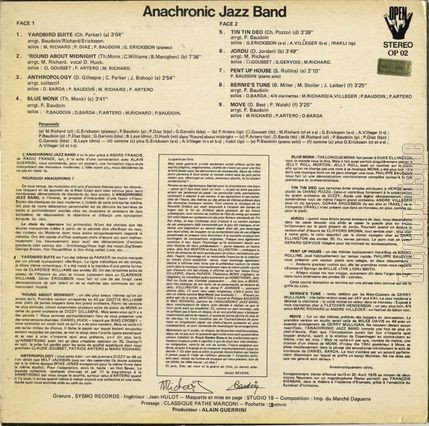 [Pochette de Anachronic jazz band (ANACHRONIC JAZZ BAND) - verso]