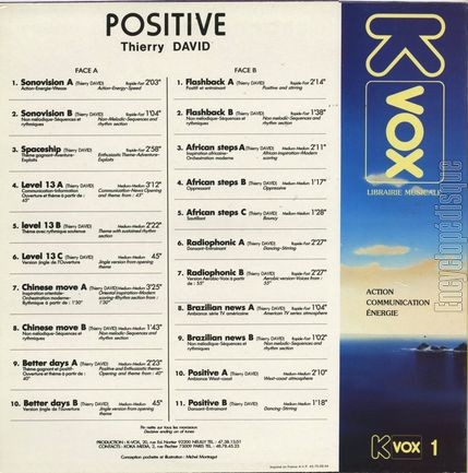 [Pochette de Positive (Thierry DAVID) - verso]