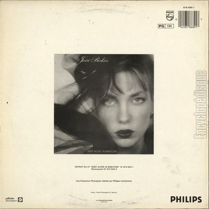 [Pochette de Fuir le bonheur de peur qu’il ne se sauve (version longue) (Jane BIRKIN) - verso]