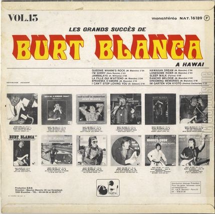 [Pochette de Burt Blanca  Hawa (Burt BLANCA) - verso]