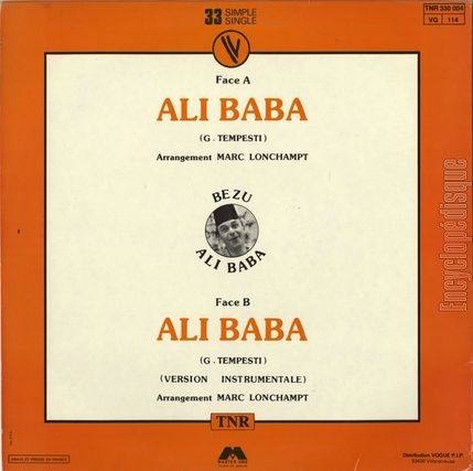 [Pochette de Ali Baba (BZU ET LE GRAND ST-GERMAIN) - verso]