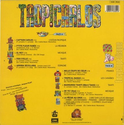 [Pochette de Tropicarlos (CARLOS) - verso]