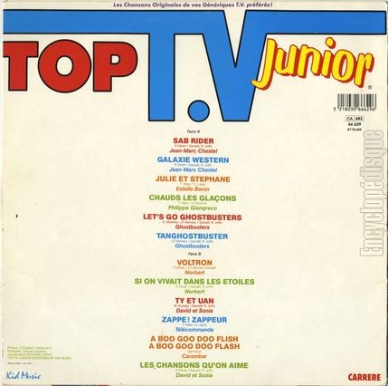 [Pochette de Top T.V. junior (T.V. (Tlvision)) - verso]