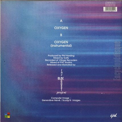 [Pochette de Oxygen (The BLUE AUGUST PROJECT) - verso]