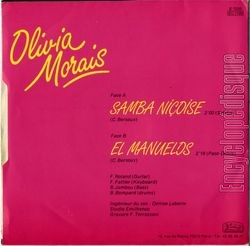 [Pochette de Samba nioise (Olivia MORAIS) - verso]