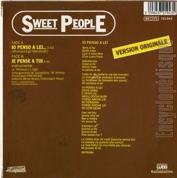 [Pochette de Io penso a lei (SWEET PEOPLE) - verso]