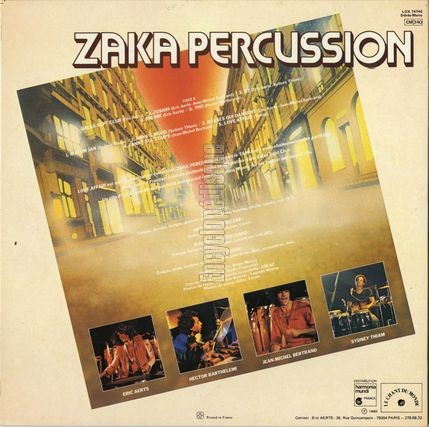 [Pochette de Zaka percussion (ZAKA PERCUSSION) - verso]