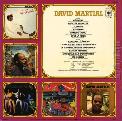 [Pochette de Climne et tous les grands succs de David Martial (David MARTIAL) - verso]