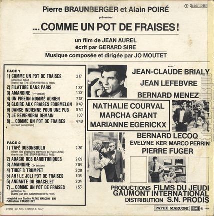 [Pochette de Comme un pot de fraises (B.O.F.  Films ) - verso]