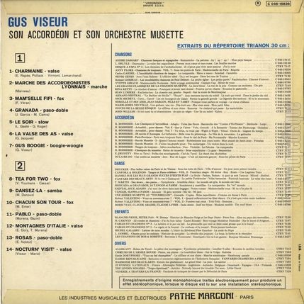 [Pochette de Gus Viseur (Gus VISEUR) - verso]