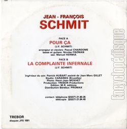 [Pochette de Pour a (Jean-Franois SCHMIT) - verso]