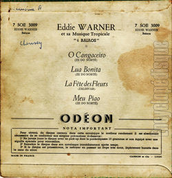 [Pochette de 4 baiaos (Eddie WARNER) - verso]