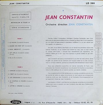 [Pochette de Le Pacha, Conch, C’mot l, Lettre  Virginie… (Jean CONSTANTIN) - verso]