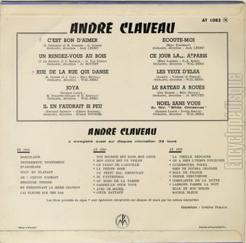 [Pochette de N 3 (Andr CLAVEAU) - verso]