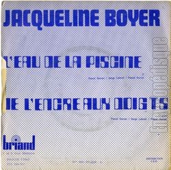 [Pochette de L’eau de la piscine (Jacqueline BOYER) - verso]