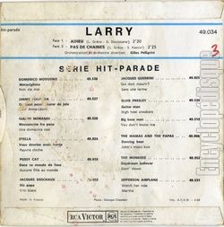 [Pochette de Adieu (Larry GRCO) - verso]