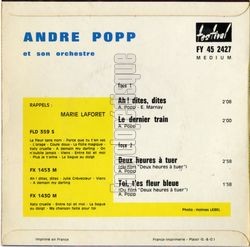 [Pochette de Ah ! Dites, dites (Andr POPP) - verso]