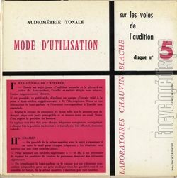 [Pochette de Sur les voies de l’audition n 5 - Audiomtrie totale - (DOCUMENT) - verso]