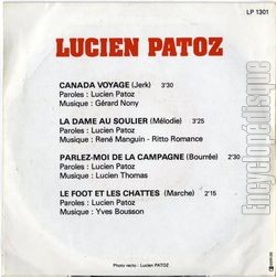 [Pochette de Canada voyage (Lucien PATOZ) - verso]