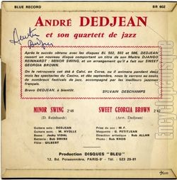 [Pochette de Minor swing (Andr DEDJEAN) - verso]