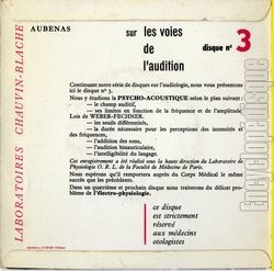 [Pochette de Sur les voies de l’audition n 3 - Psycho-accoustique - (DOCUMENT) - verso]