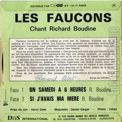 [Pochette de Si j’avais ma mre (Les FAUCONS) - verso]