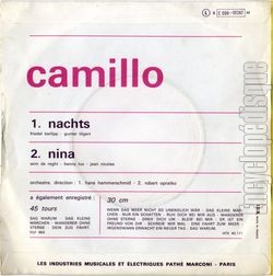 [Pochette de Nachts / Nina (CAMILLO) - verso]