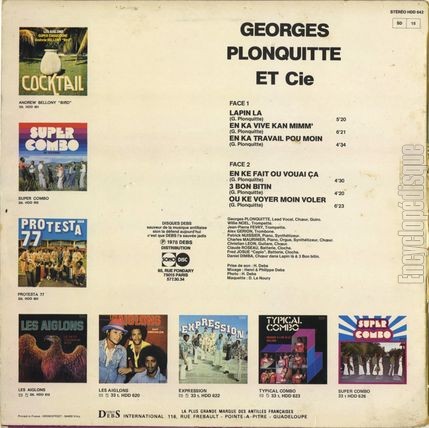 [Pochette de Georges Plonquitte & Cie (Georges PLONQUITTE) - verso]