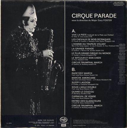 [Pochette de Vive le cirque et sa musique (CIRQUE PARADE) - verso]