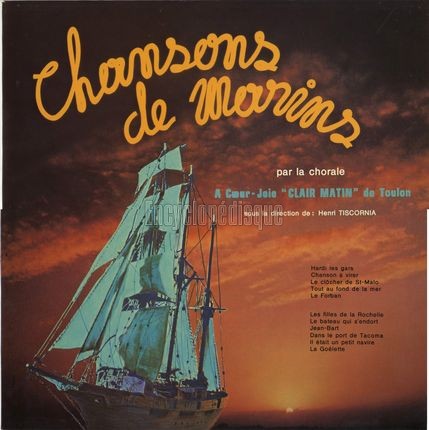 [Pochette de Chansons de marins ( COEUR-JOIE "CLAIR MATIN" de TOULON)]