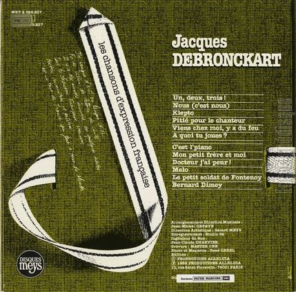 [Pochette de Un, deux, trois / Nous (C’es nous) / Klepto… (Jacques DEBRONCKART) - verso]