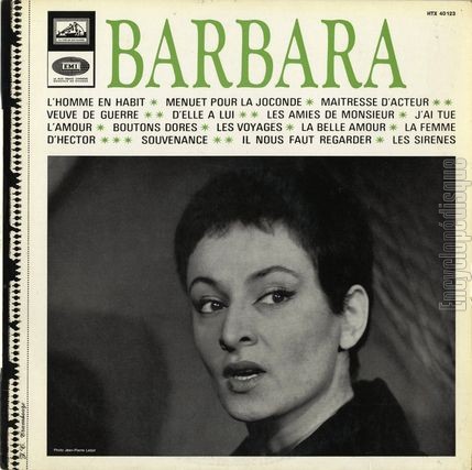 [Pochette de L’homme en habit, D’elle  lui, Les sirnes… (BARBARA)]