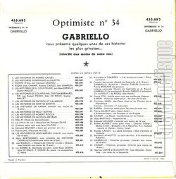 [Pochette de Optimiste n34 (GABRIELLO) - verso]