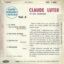 [Pochette de Le jour o la pluie viendra - vol. 5 (Claude LUTER) - verso]