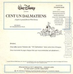 [Pochette de Les 101 dalmatiens (JEUNESSE) - verso]