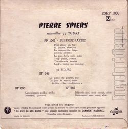 [Pochette de Oh ! Laisse-moi (Pierre SPIERS) - verso]